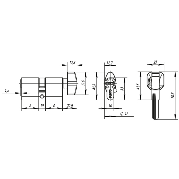 Цилиндровый механизм MaxPro7002Knob90mm(40+10+40) SN никель 7key с вертушкой