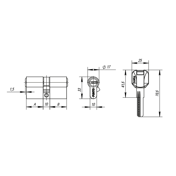 Цилиндровый механизм MaxPro7000Key65mm(25+10+30) SN никель 7key