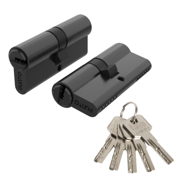 Цилиндровый механизм Z3000Key100(45+10+45) BL черный